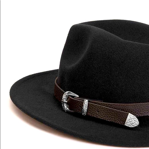New Black Hat with a brown belt and silver hardware! - Picture 4 of 9